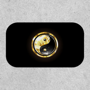 Gold Yin Yang on black Patch