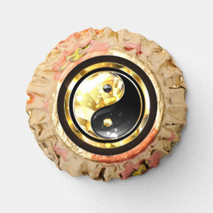 Gold Yin Yang on black Reese's Peanut Butter Cups