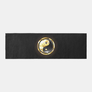 Gold Yin Yang on black Runner