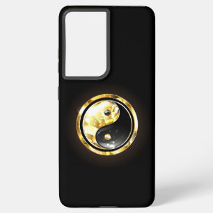Gold Yin Yang on black Samsung Galaxy S21 Ultra Case