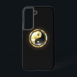 Gold Yin Yang on black Samsung Galaxy S22 Case<br><div class="desc">Jewelry,  gold and black yin yang symbol on a black background. Gold yin yang.</div>