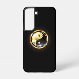 Gold Yin Yang on black Samsung Galaxy S22 Case