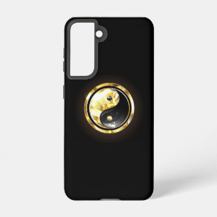 Gold Yin Yang on black Samsung Galaxy S21 Case