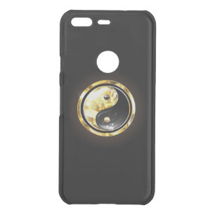 Gold Yin Yang on black Uncommon Google Pixel Case