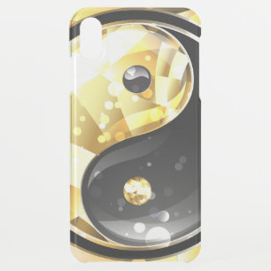 Gold Yin Yang on black iPhone XS Max Case