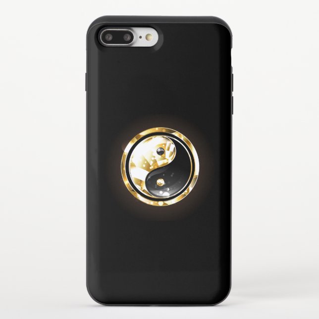 Gold Yin Yang on black Uncommon iPhone Case (Back)