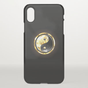 Gold Yin Yang on black iPhone X Case