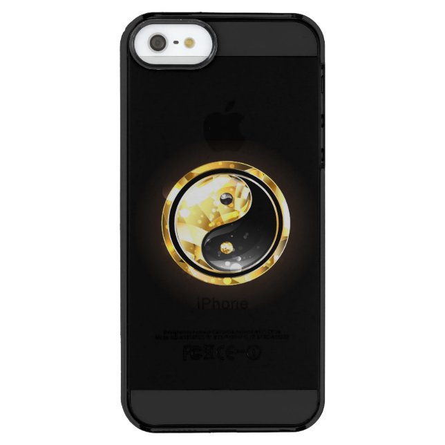 Gold Yin Yang on black Uncommon iPhone Case (Back)