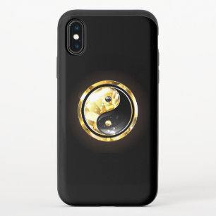 Gold Yin Yang on black iPhone X Slider Case