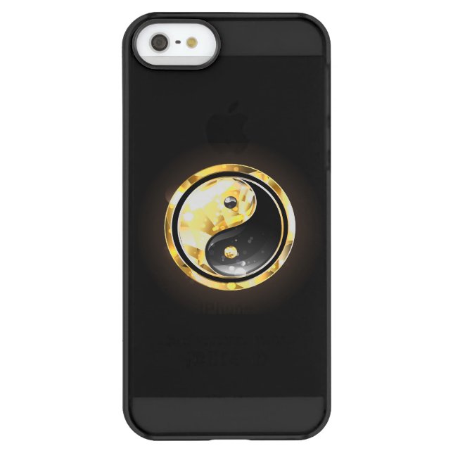Gold Yin Yang on black Uncommon iPhone Case (Back)