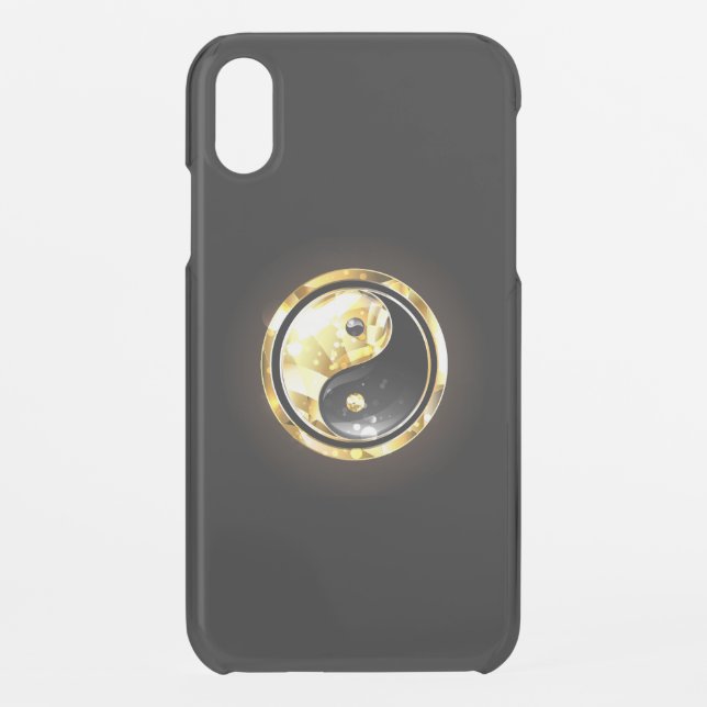 Gold Yin Yang on black Uncommon iPhone Case (Back)