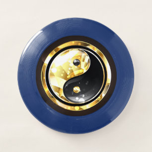Gold Yin Yang on black Wham-O Frisbee