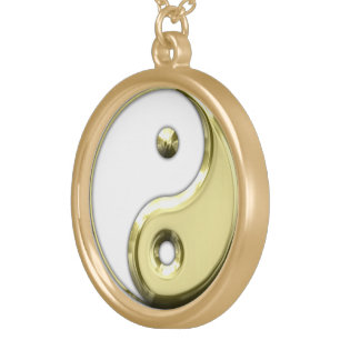 Gold Yin Yang Plated Necklace