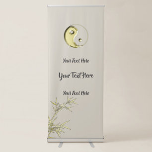 Gold Yin Yang Retractable Banner