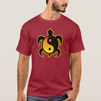 Gold Yin Yang Turtle Dark Shirts