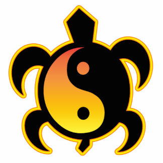 Gold Yin Yang Turtle Ornament