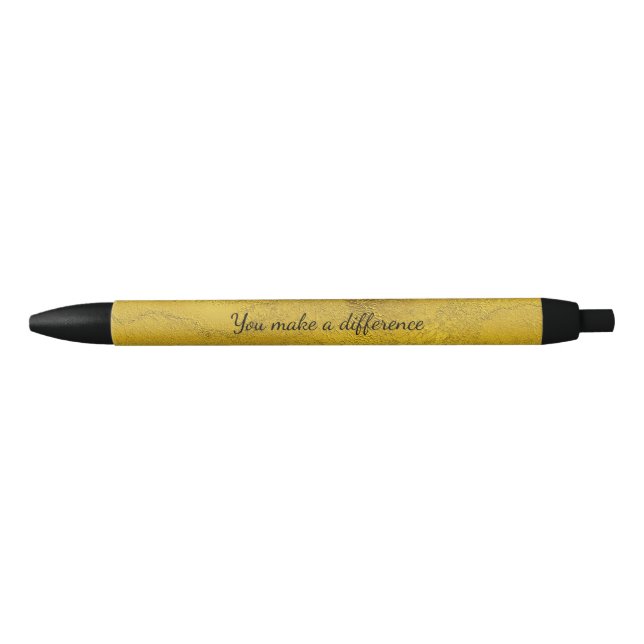 Gold You make a difference quote Pen (Front)