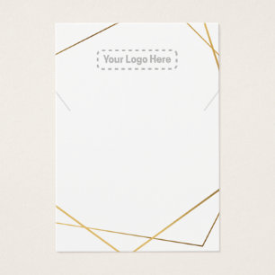 Gold your logo necklace or bracelet display card
