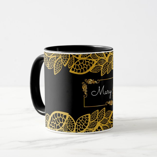 Gold Your Name Mug (Front Left)