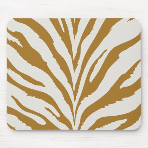 Gold Zebra Pattern Mouse Pad
