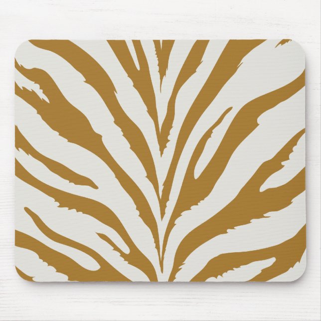 Gold Zebra Pattern Mouse Pad (Front)