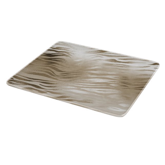 Gold Zebra Print Ombre            Cutting Board (Corner)