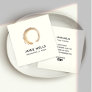 Gold Zen Enso Yoga and Meditation Teacher Square Business Card