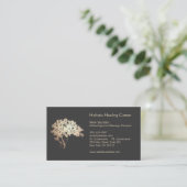 Gold Zen Tree Holistic and Natural Healer Business Card (Standing Front)