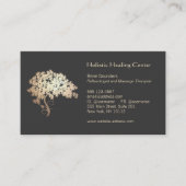 Gold Zen Tree Holistic and Natural Healer Business Card (Front)