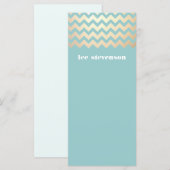 Gold Zig Zag Pattern Turquoise (Front/Back)
