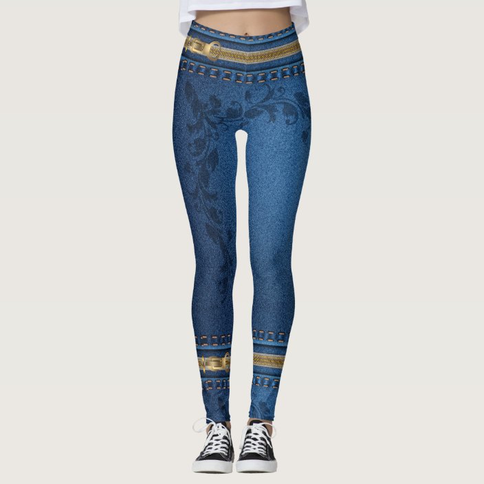 blue jean tights