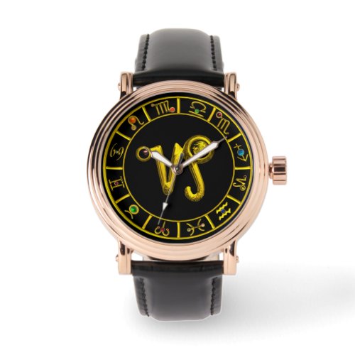 GOLD ZODIAC BIRTHDAY SIGNS CAPRICORN WATCH