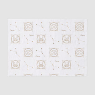 Gold Zodiac Cancer Astrology Star Sign Tissue Paper