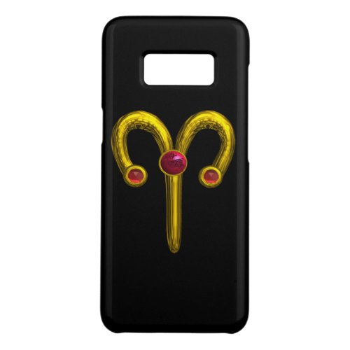 GOLD ZODIAC SIGN ARIES Red Ruby Black Case_Mate Samsung Galaxy S8 Case