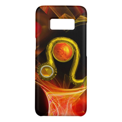 GOLD ZODIAC SIGN LEO Red Yellow Fractal Swirls Case_Mate Samsung Galaxy S8 Case