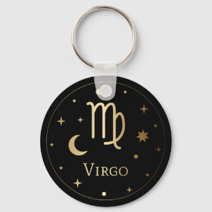 Gold Zodiac Sign/Virgo Keychain