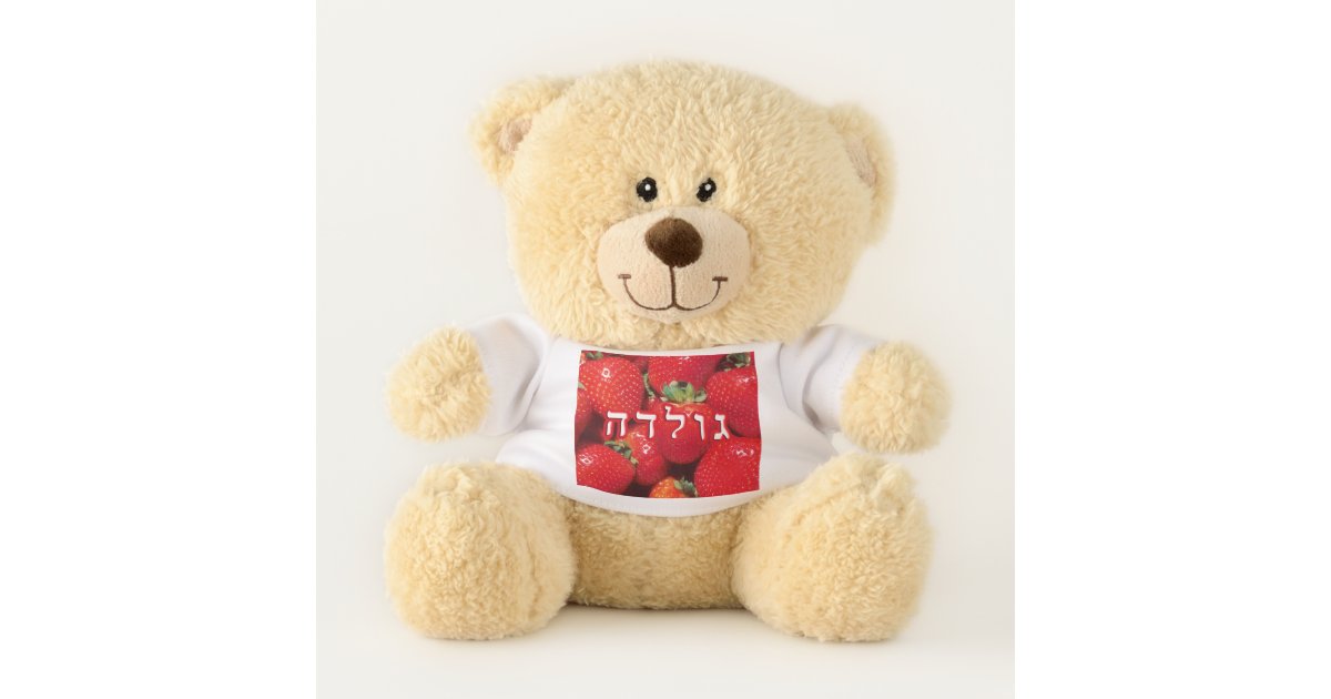 Golda In Hebrew Teddy Bear Zazzle