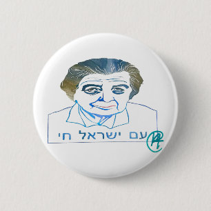 Golda Meir Yearbook Art Button