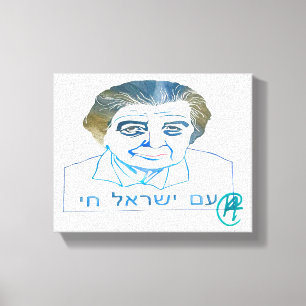 Golda Meir Yearbook Art Canvas Print