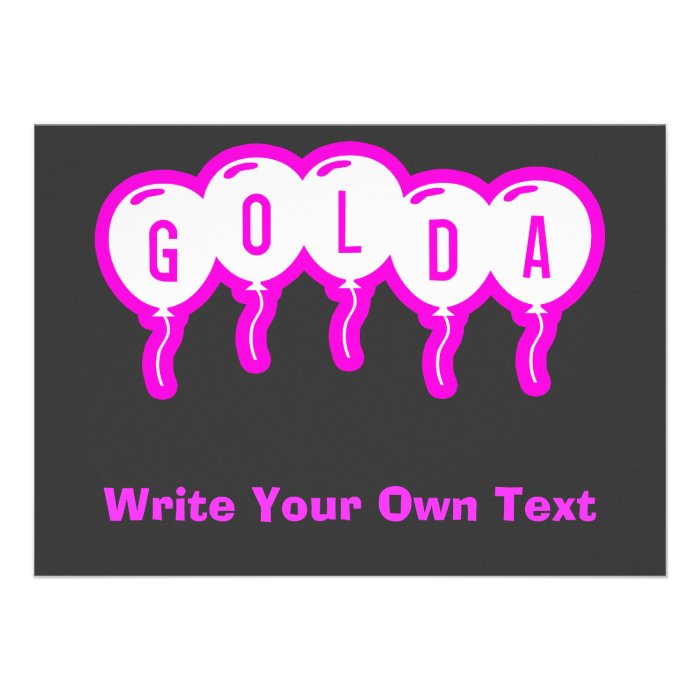 Golda Personalized Announcement