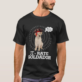 Goldador Dog Pirate Costume Pi Day Gift T-Shirt