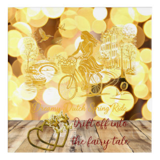 GoldAmsterdam Abstract Romantic Vintage StreetRide Acrylic Print