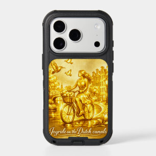 GoldAmsterdam Abstract Romantic Vintage StreetRide iPhone 17 Pro Case