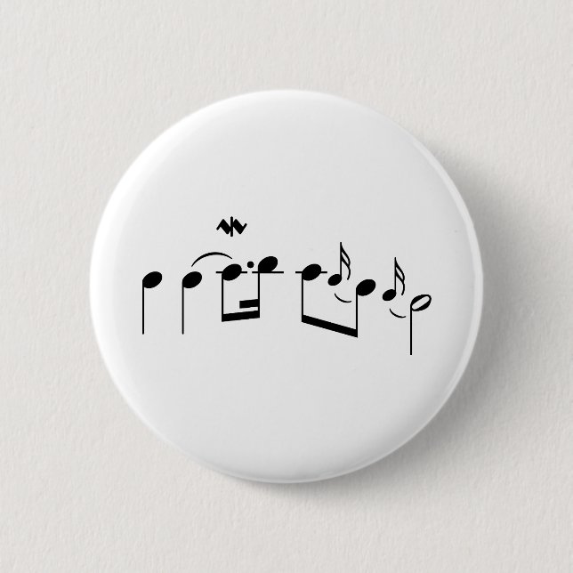 Goldberg Variations first measures Bach Button (Front)