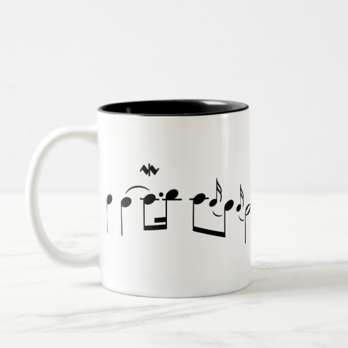 Goldberg Variations first measures Bach Two_Tone Coffee Mug