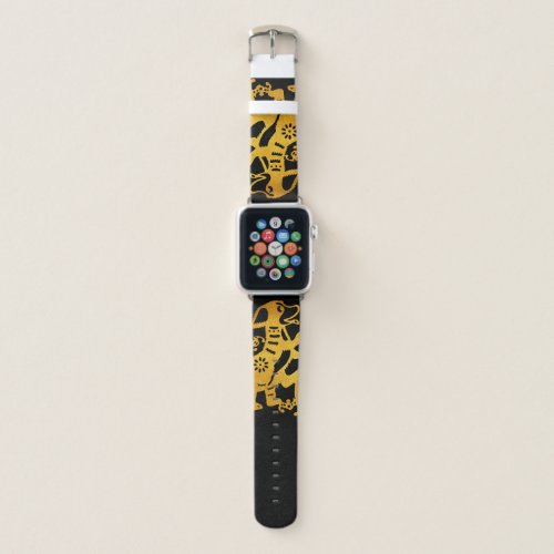 Golde Dog Papercut Chinese New Year 2018 A Watch B Apple Watch Band