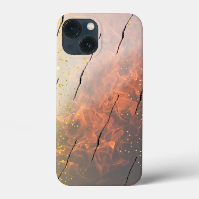 golde fire on  iPhone 13 Mini Cases (Back)