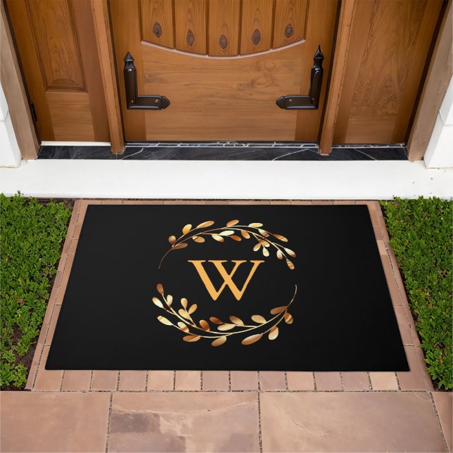 Goldel Floral Monogram Doormat (Outdoor)