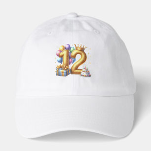 Golden 12th Birthday Hat