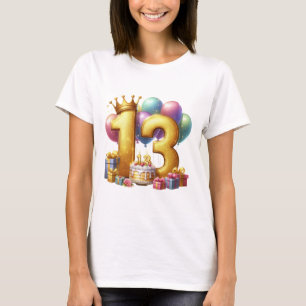 Golden 13th Birthday T-Shirt
